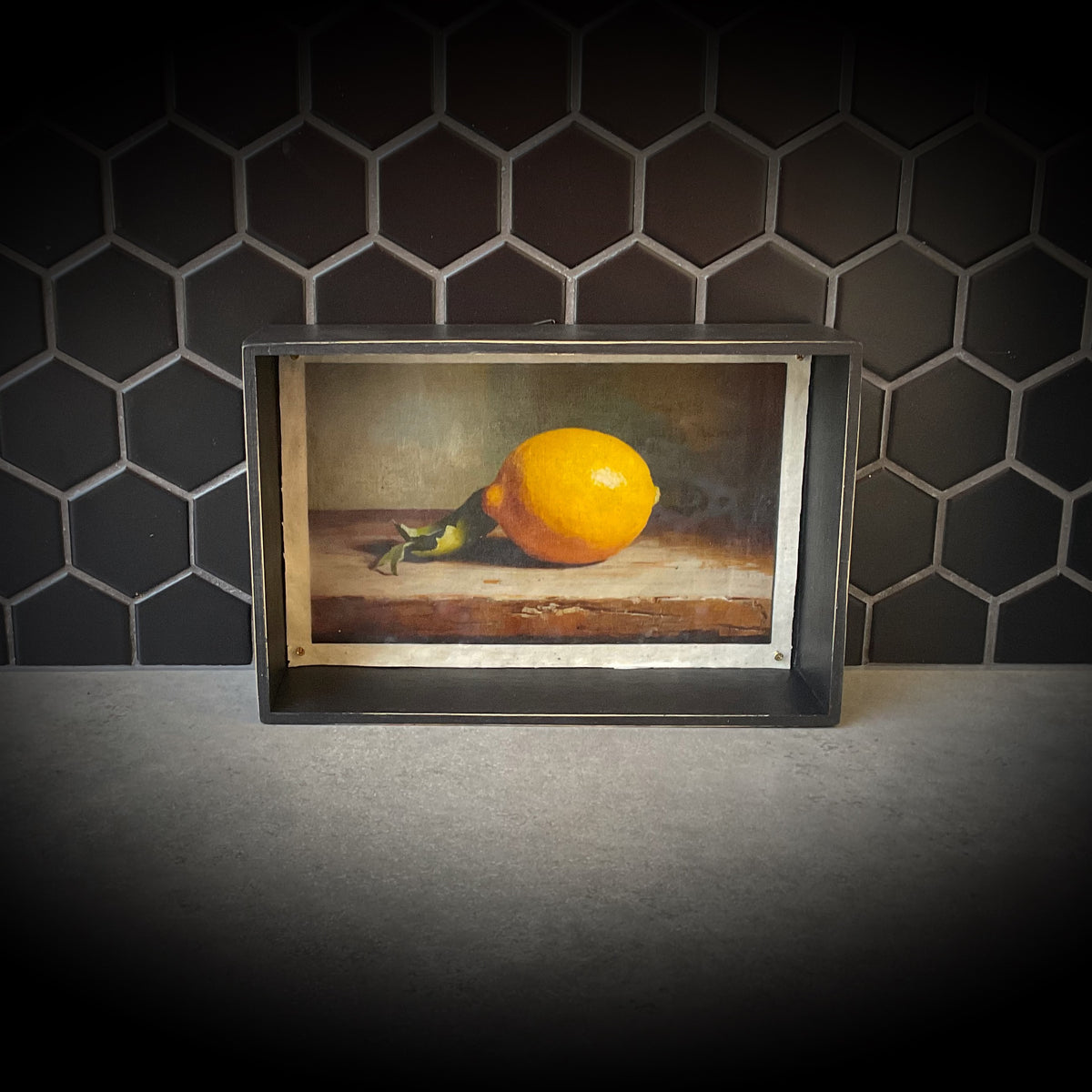 Lemon Waxwork Shadowbox