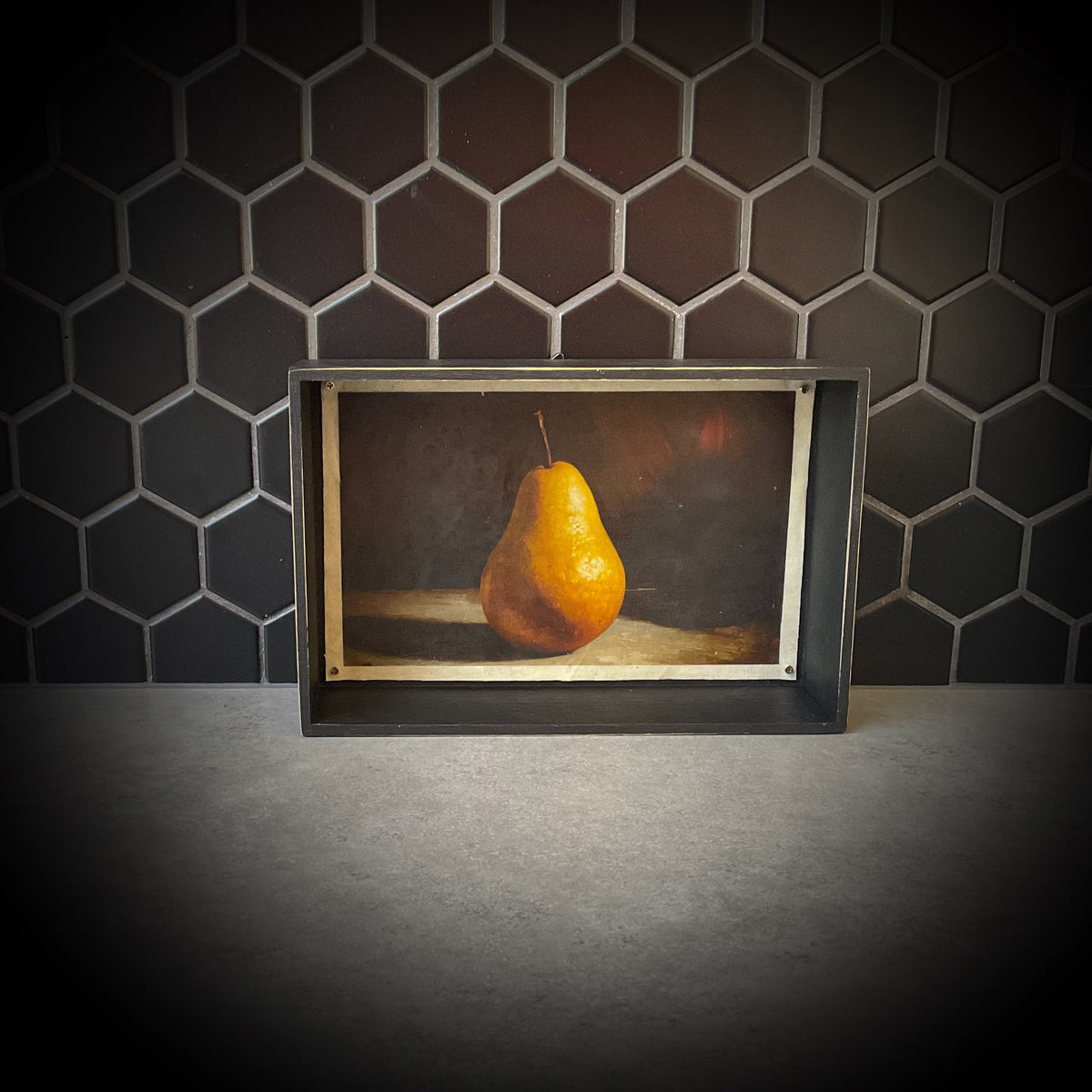 Pear Waxwork Shadowbox