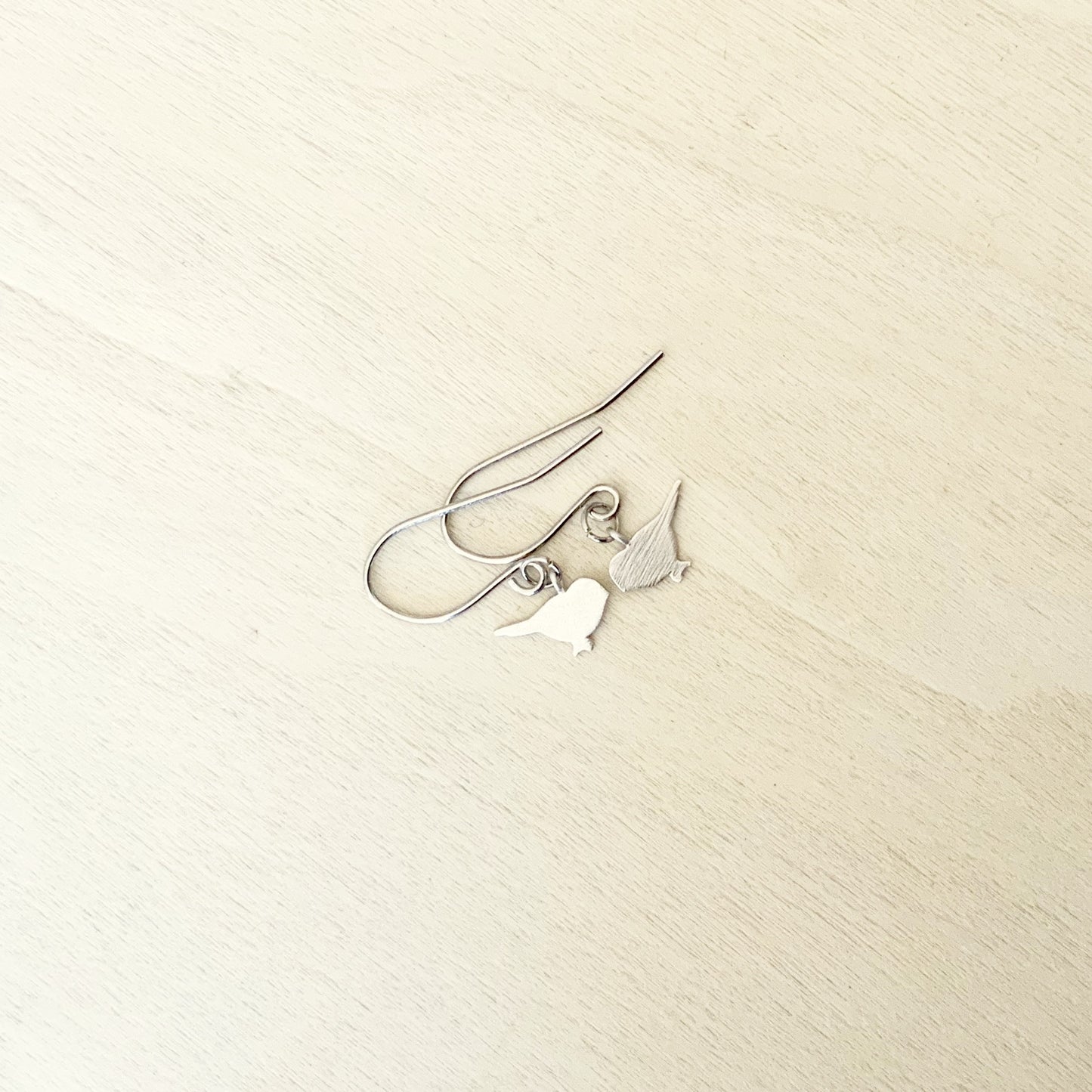 Swallow Bird Earring Set - Platinum Silver
