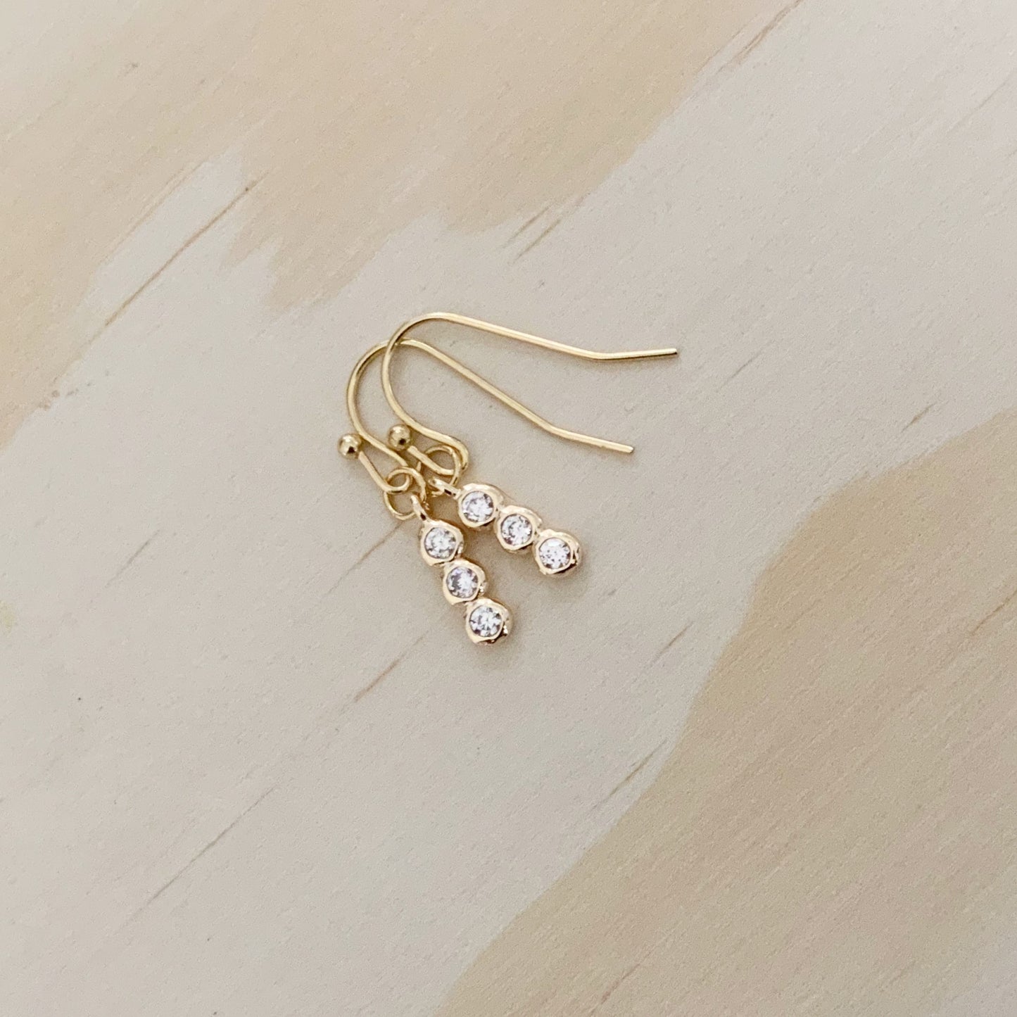 Organic Bling Gold Earring Set