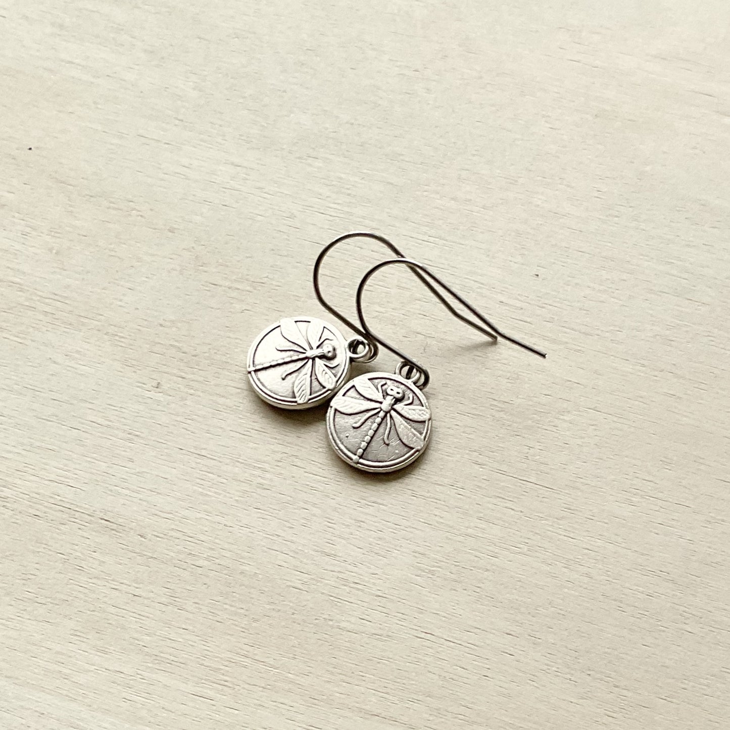 Dragonfly Medallion Earring Set