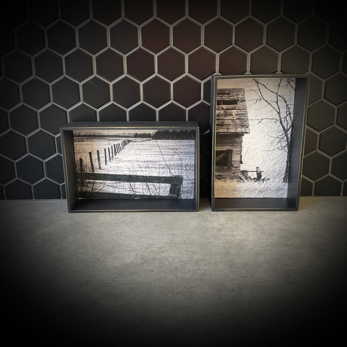 Black & White Scenes Shadowbox
