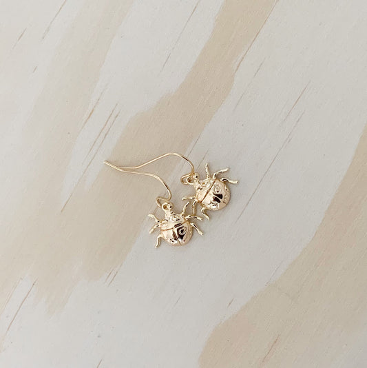 Lady Bug Earring Set - Gold