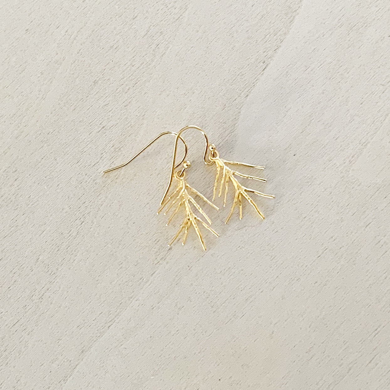 Pine Needle Earring Set - Gold