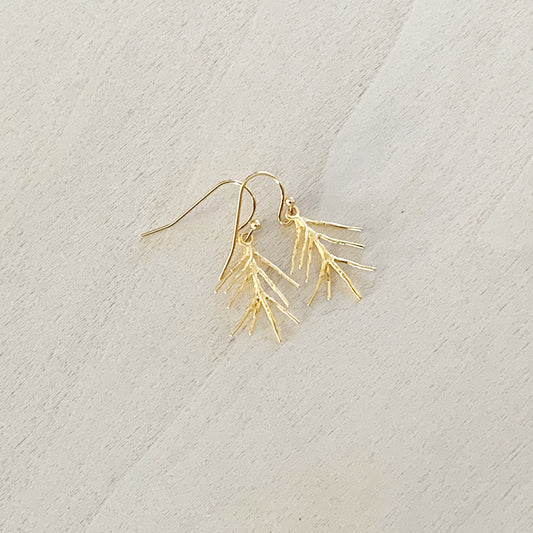 Pine Needle Earring Set - Gold