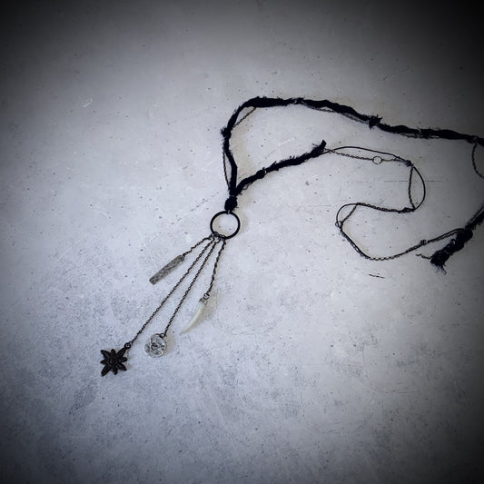 The Studio Cross Feather Necklace