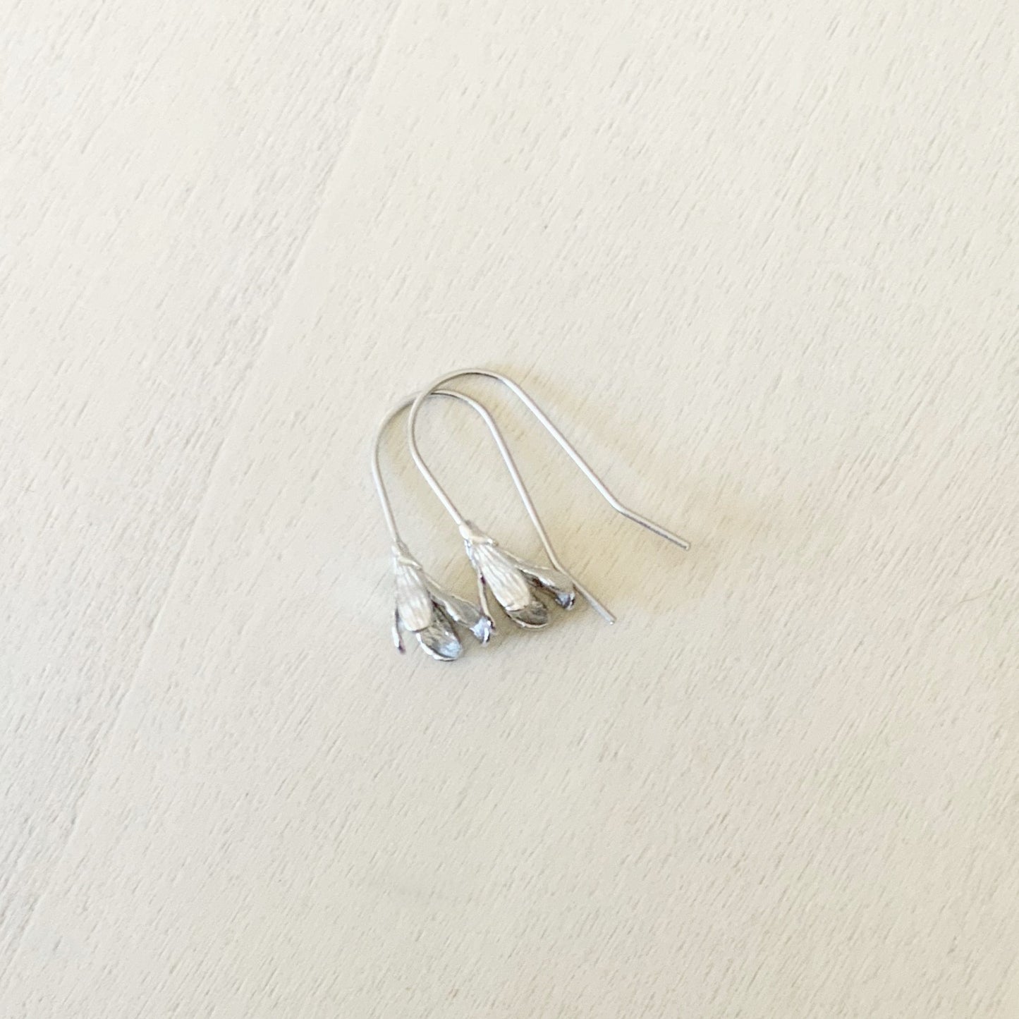 Budding Freesia Earring Set - Platinum Silver