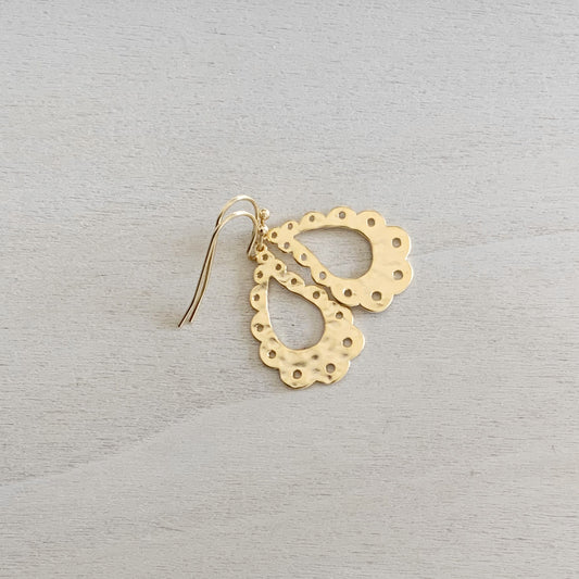Curvy Teardrop Earring Set - Gold