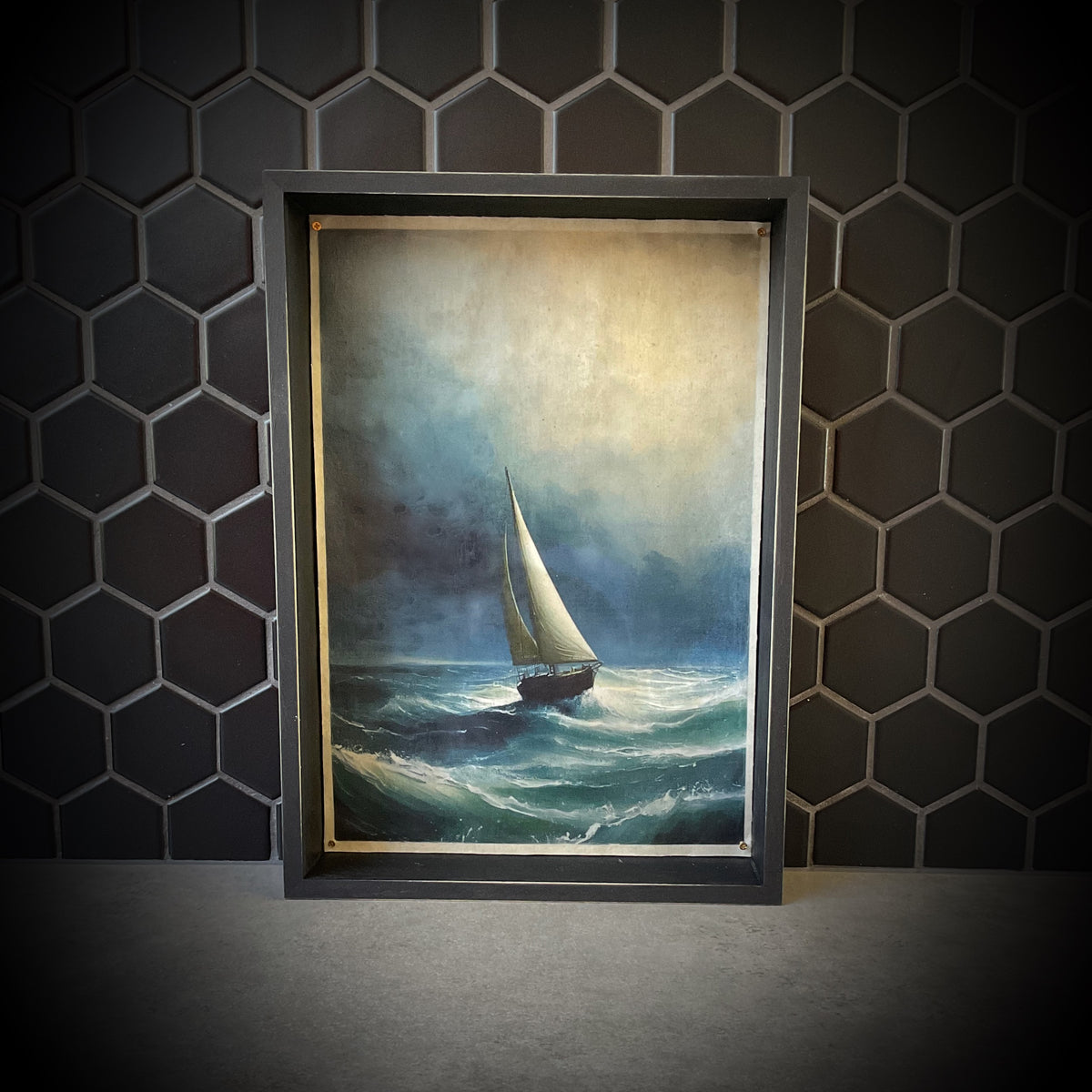 Stormy Seas Waxwork Shadowbox
