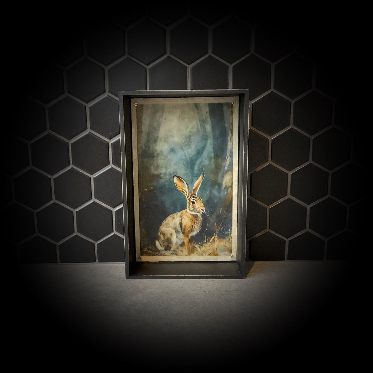 Hare Waxwork Shadowbox
