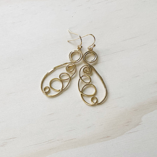 Curly Sue Earring Set - Matte Gold