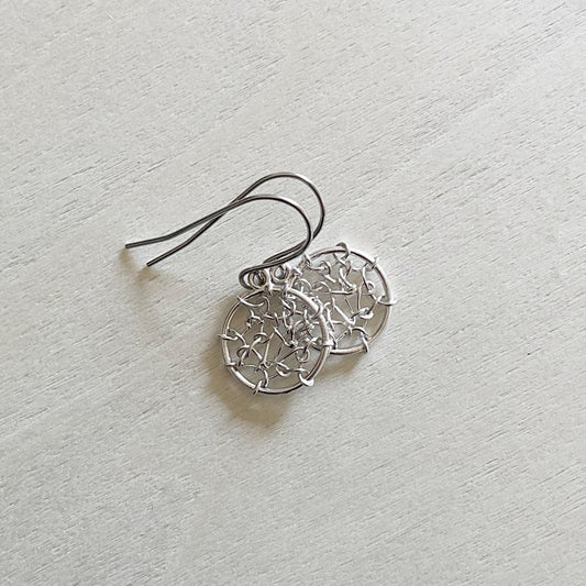 ‘Curls’ Earring Set - Platinum Silver - V2