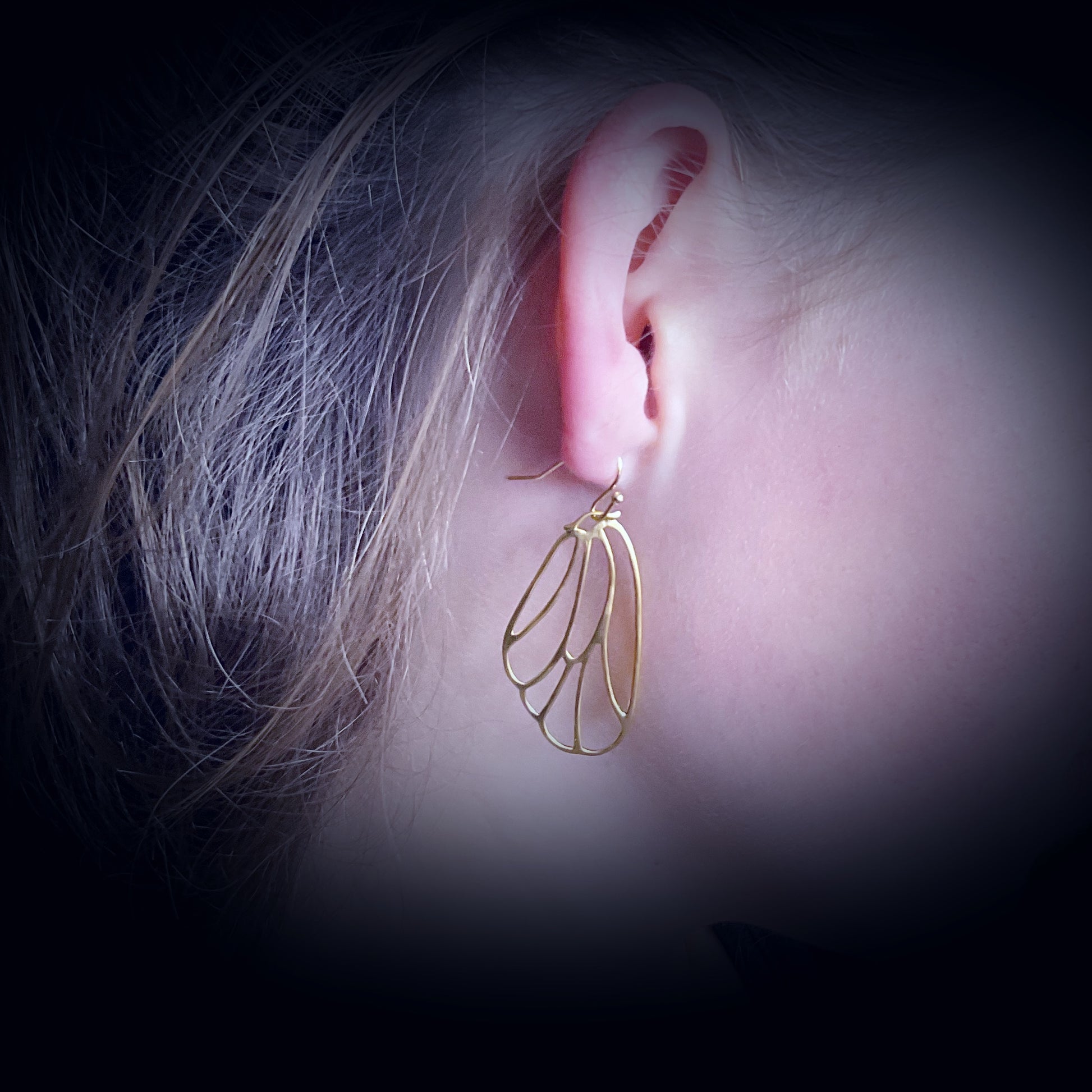 Angel Wings Earring Set - Matte Gold - The Sister Label