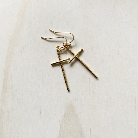 Lord of Love Gold Earring Set - Cross / Crucifix V2