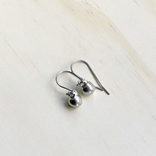 Tassie Apple Earring Set - Platinum Matte Silver - The Sister Label